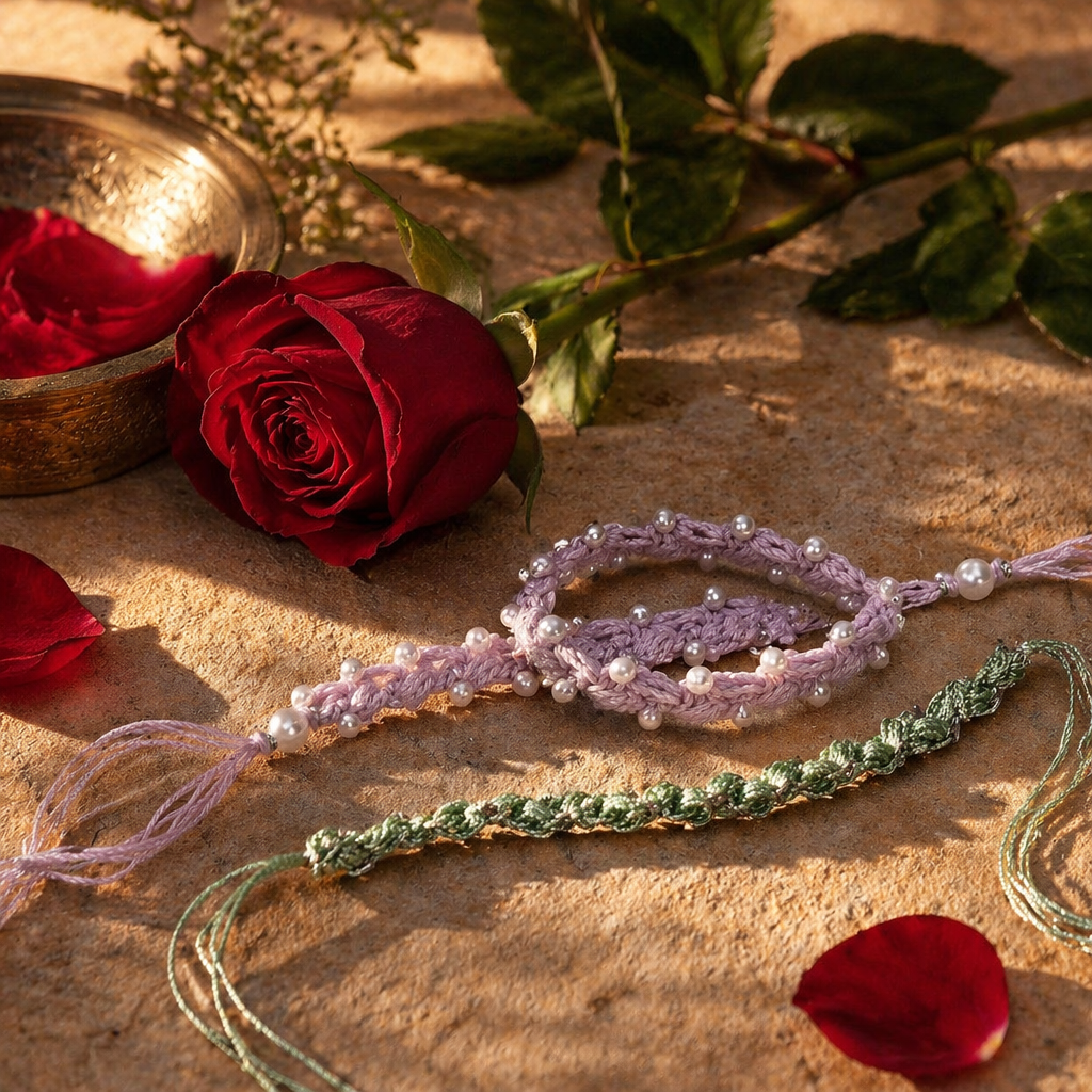 Hand-Crocheted — Pearl Lumba Rakhi