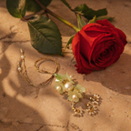 Hand-Beaded Pearl & Stone — Lumba Rakhi for Bhabhi