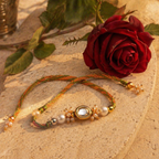 Solitaire Kundan — Handcrafted Minimalist Rakhi