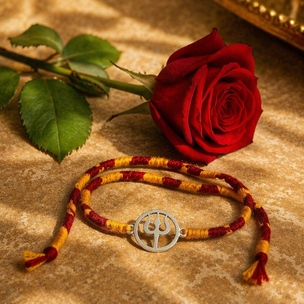 Handmade Trishul Silver — Rakhi for Brother