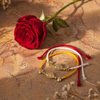 Hand-Finished Cast Brass — Diamond Charm Rakhi