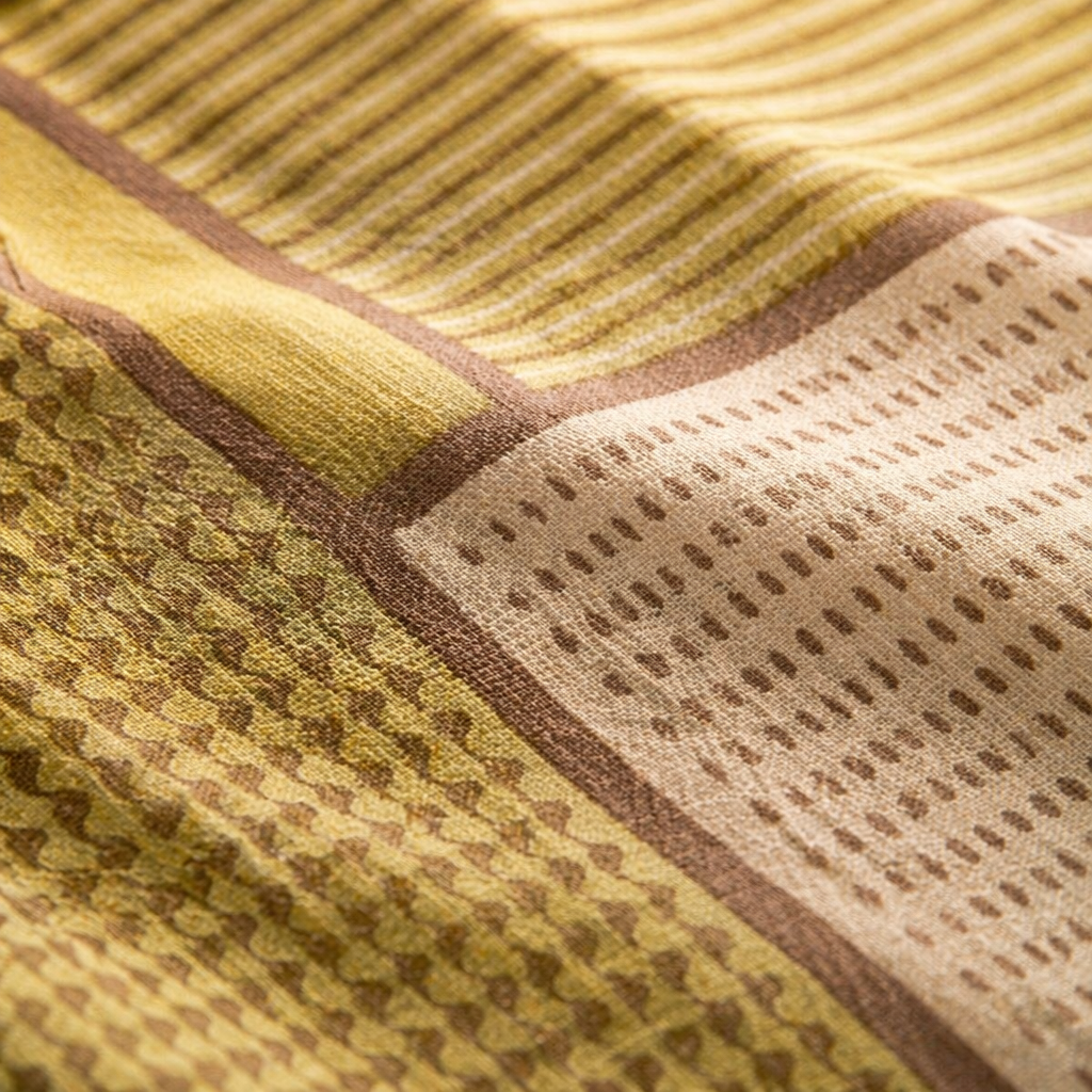 Sage Green & White Textured Sanganer Bedsheet, The Linen Room. Handmade in India by House of Taraasha.