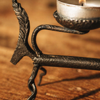 Iron Deer Bastar Lohshilp Wrought Iron Tea Lights, Still Light. Handmade in India by House of Taraasha.