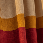 Reversible Maroon and Off-White Door Curtain, The Draped Window. Handmade in India by House of Taraasha.