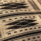 Naga Monochrome Backstrap-Loom Woven Rectangular Cushion Cover, The Living Room. Handmade in India by House of Taraasha.
