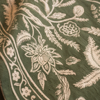 Cotton Canvas Runner Aqua Green, The Gathered Table. Handmade in India by House of Taraasha.