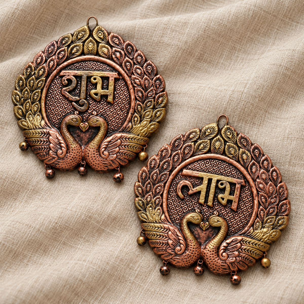 Nritya: Dancing Peacock Shubh Labh Terracotta Hangings