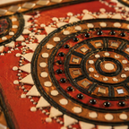 Lippan Wall Panel Deep Red and Black, The Art Wall. Handmade in India by House of Taraasha.
