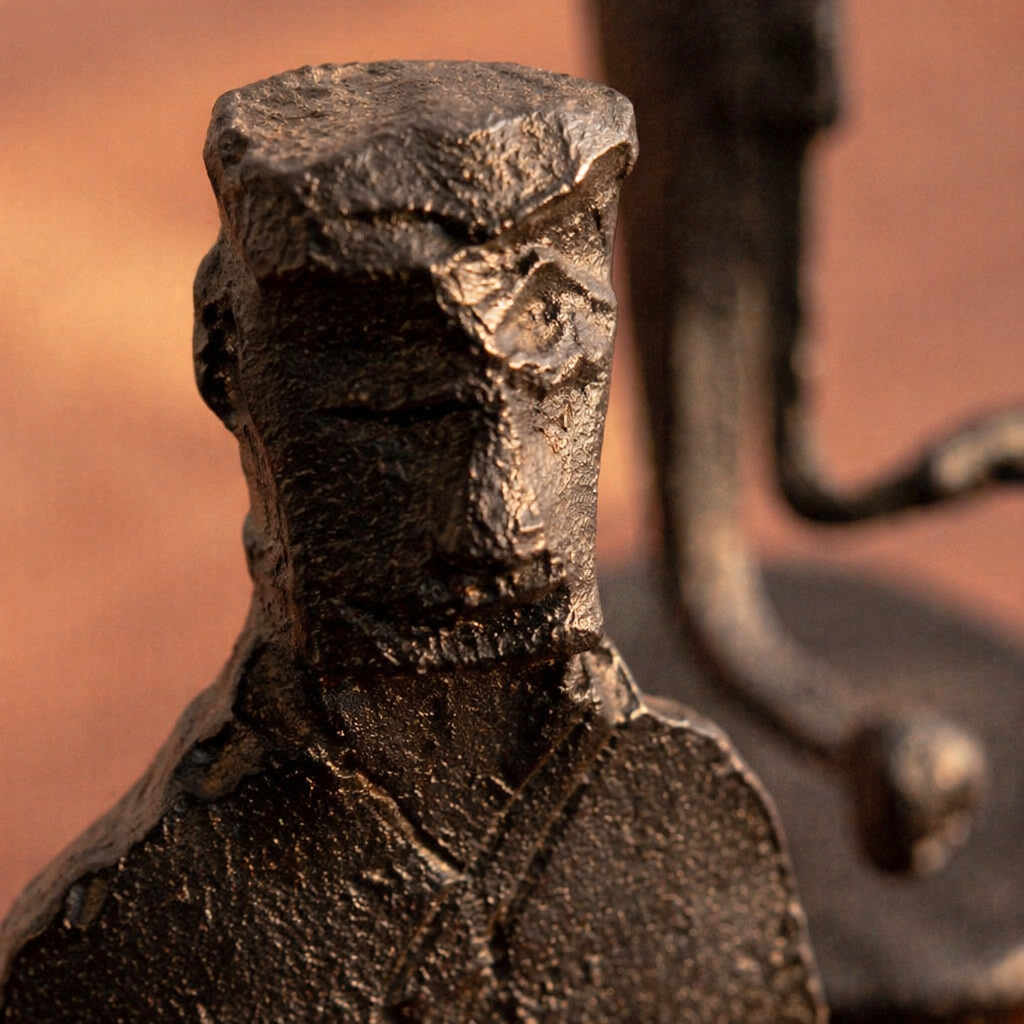 Bastar Wrought Iron Seated Musicians Trio, Tribal Stories. Handmade in India by House of Taraasha.