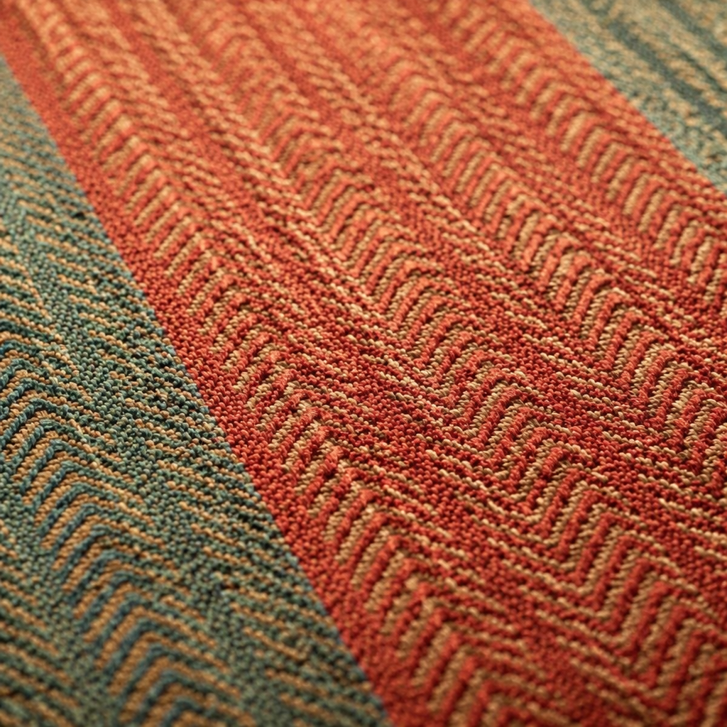 Madur Teal & Red Handwoven Grass Runner, The Gathered Table. Handmade in India by House of Taraasha.
