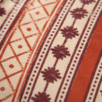 Maroon & Black Hand Block-Printed Cotton Cushion Cover, The Living Room. Handmade in India by House of Taraasha.