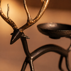 Golden Deer Bastar Lohshilp Wrought Iron Tea Lights, Still Light. Handmade in India by House of Taraasha.