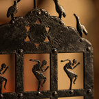 Bastar Wall Stand Lohshilp Tribal Iron Tea Light, Still Light. Handmade in India by House of Taraasha.