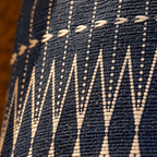 Naga Indigo Fusion Backstrap-Woven Blue and White Cushion Cover, The Living Room. Handmade in India by House of Taraasha.