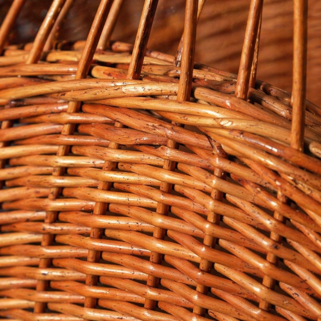 Keani Keam Kashmiri Willow Wicker Basket, The Wicker House. Handmade in India by House of Taraasha.