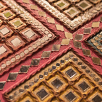 Lippan Dazzle Multicolour Mud and Mirror Wall Art, The Art Wall. Handmade in India by House of Taraasha.