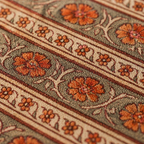 Green & Dusty Pink Floral Cotton Table Mat, The Gathered Table. Handmade in India by House of Taraasha.