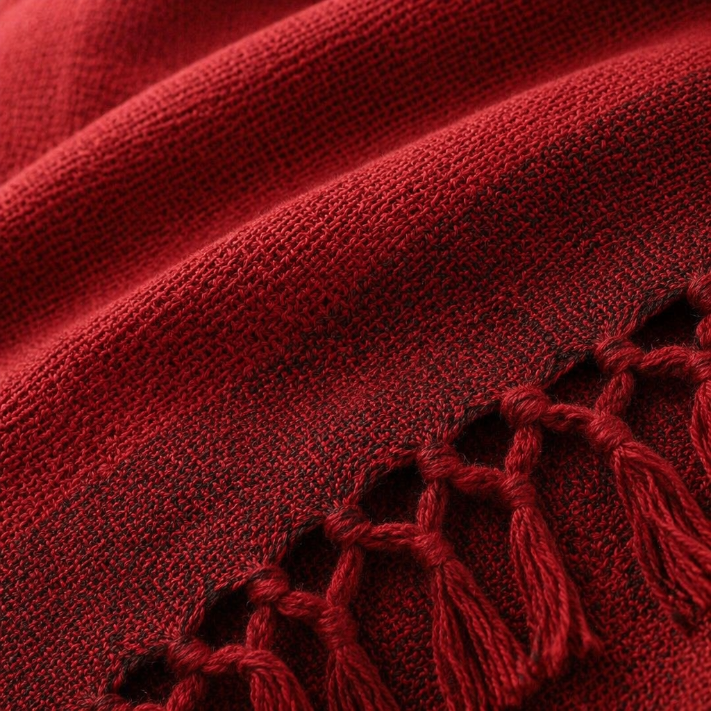 Berry Tones Handwoven Cotton Bed Cover, The Linen Room. Handmade in India by House of Taraasha.