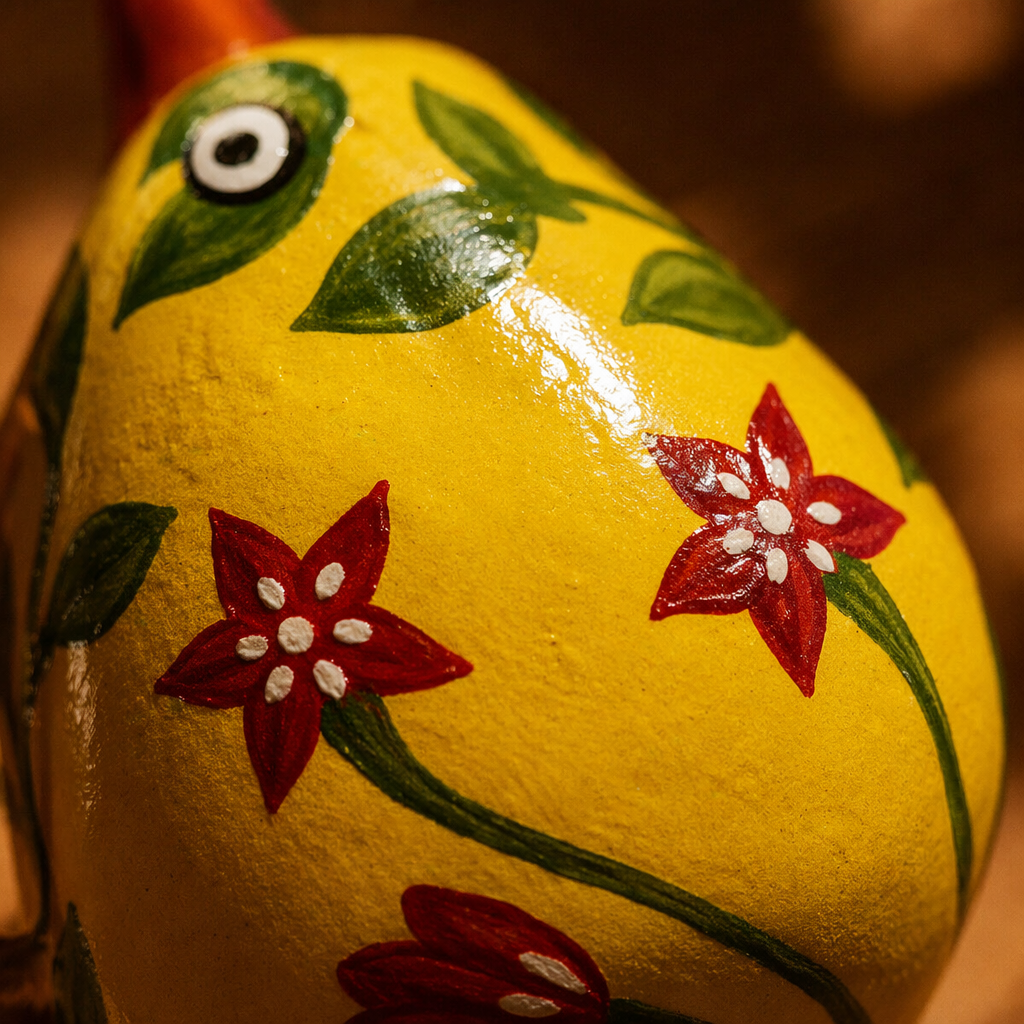 Kashmir Papier-Mâché Doves Hand-Painted Trio, The Art Wall. Handmade in India by House of Taraasha.