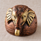 Gajanan: Elephant Terracotta Tea Light Lamp