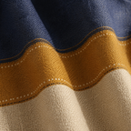 Reversible Navy Blue and Off-White Door Curtain, The Draped Window. Handmade in India by House of Taraasha.