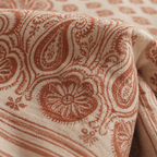 Sanganer Hand-Printed Cotton Bedsheet, Peach & Ivory, The Linen Room. Handmade in India by House of Taraasha.