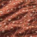 Rust and Off-White Royal Courtyards Reversible Quilt, The Linen Room. Handmade in India by House of Taraasha.