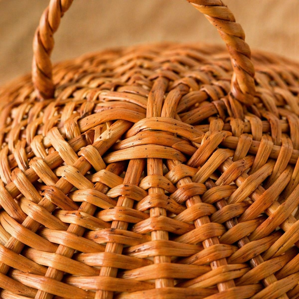 Kashmir Willow Storage Box & Cloche Platter, The Wicker House. Handmade in India by House of Taraasha.
