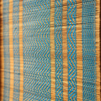 Madur Blue Handwoven Grass Runner, 4-Seater, The Gathered Table. Handmade in India by House of Taraasha.