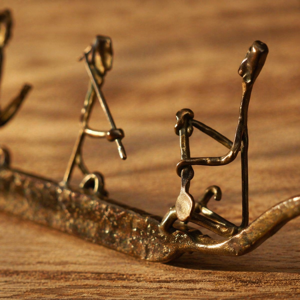 Bastar Naav Wrought Iron Tribal Boat, Tribal Stories. Handmade in India by House of Taraasha.