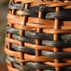 Indigo and Brown Kashmiri Willow Wicker Planter, The Art Wall. Handmade in India by House of Taraasha.