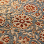 Blue & Dusty Pink Floral Cotton Table Mat, The Gathered Table. Handmade in India by House of Taraasha.