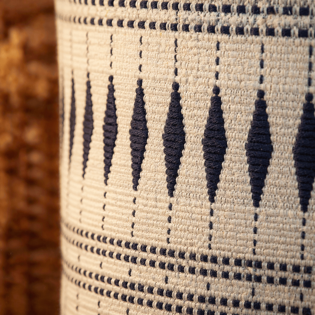 Naga Tribal Backstrap-Loom Monochrome Cushion Cover, The Living Room. Handmade in India by House of Taraasha.