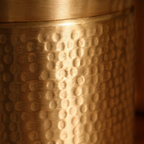 Moradabad Hammered Pure Brass Dabba, Large, The Brass Atelier. Handmade in India by House of Taraasha.
