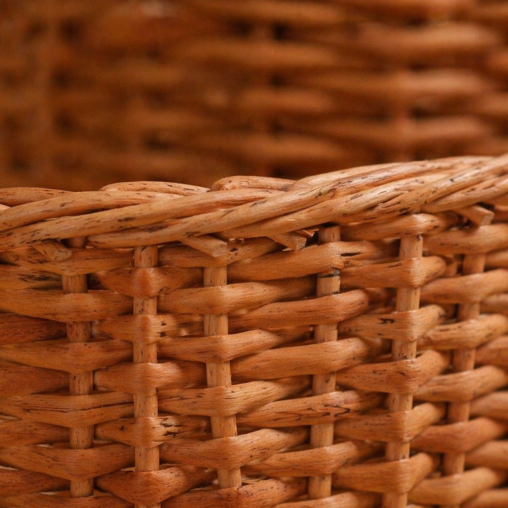 Willow Wicker Coaster Set Kashmir, with Holder, The Brass Atelier. Handmade in India by House of Taraasha.
