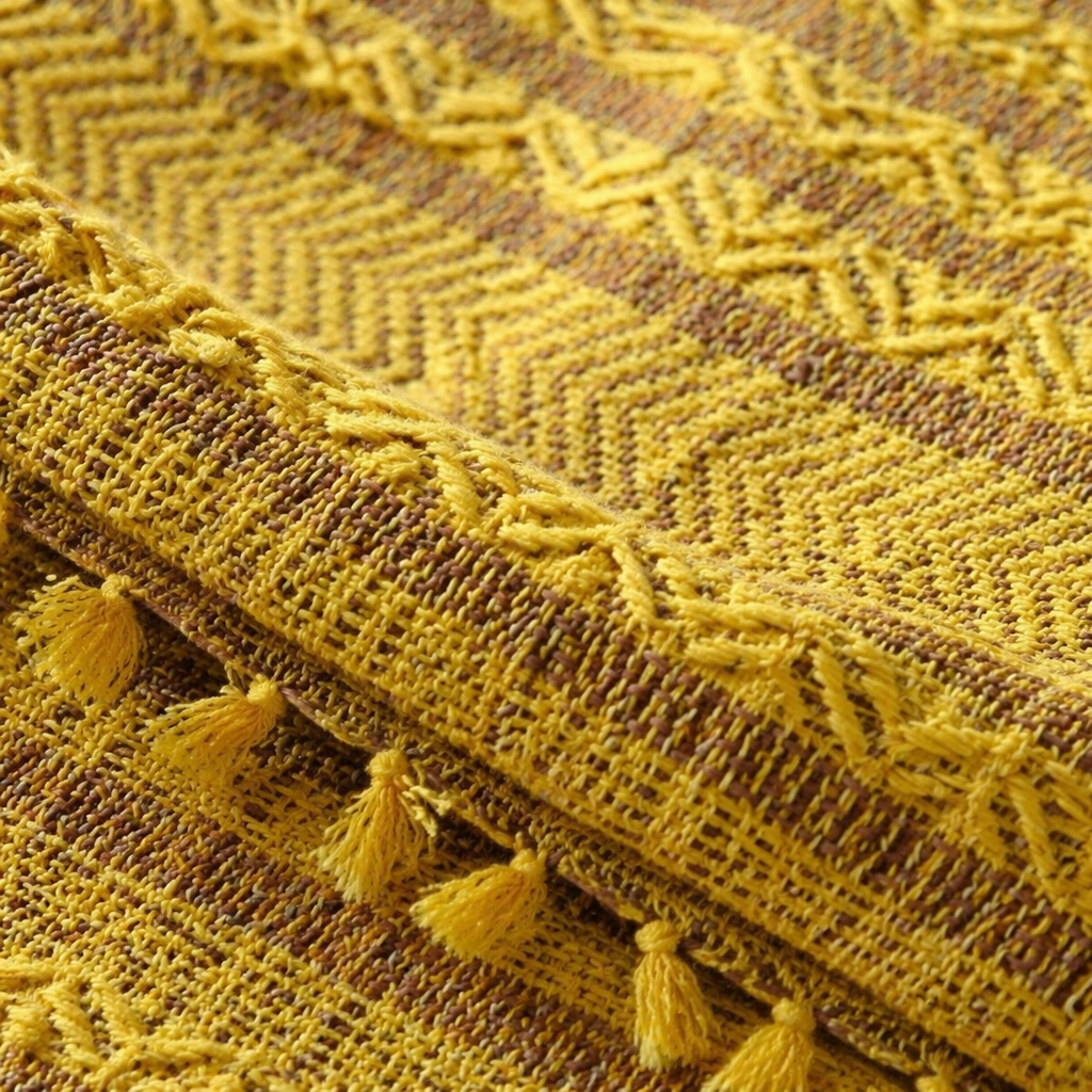 Madur Grass Woven Table Mats Lemon Yellow, The Gathered Table. Handmade in India by House of Taraasha.