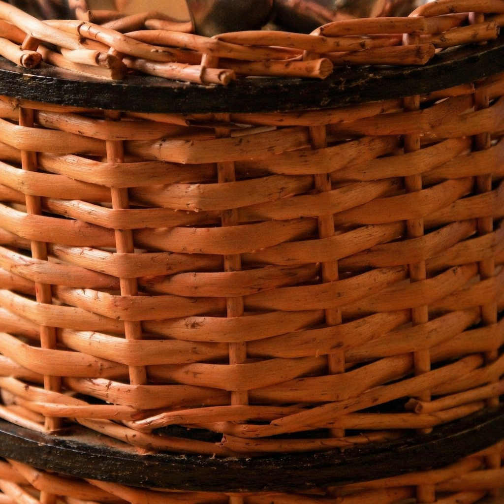 Kashmir Willow Wicker Cutlery Caddy, The Wicker House. Handmade in India by House of Taraasha.