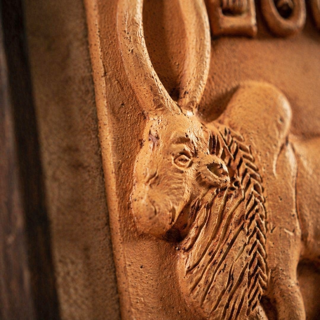 Harappan Bull Seal Molela Terracotta Replica, The Art Wall. Handmade in India by House of Taraasha.