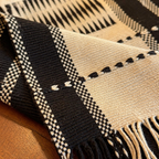 Black & White Tribal Naga Backstrap-Woven Runner, The Gathered Table. Handmade in India by House of Taraasha.