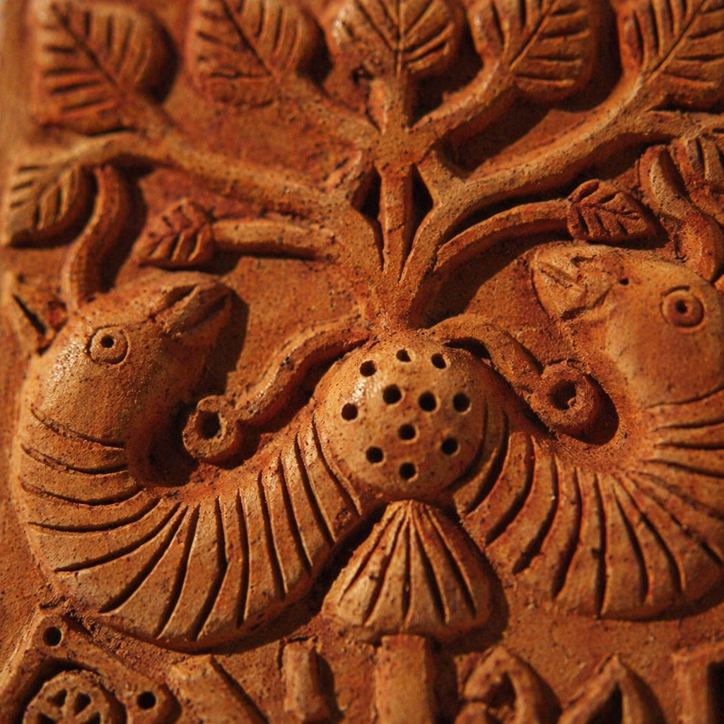 Harappan Seal Terracotta Peepul Tree Replica, The Art Wall. Handmade in India by House of Taraasha.