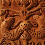 Harappan Seal Terracotta Peepul Tree Replica, The Art Wall. Handmade in India by House of Taraasha.