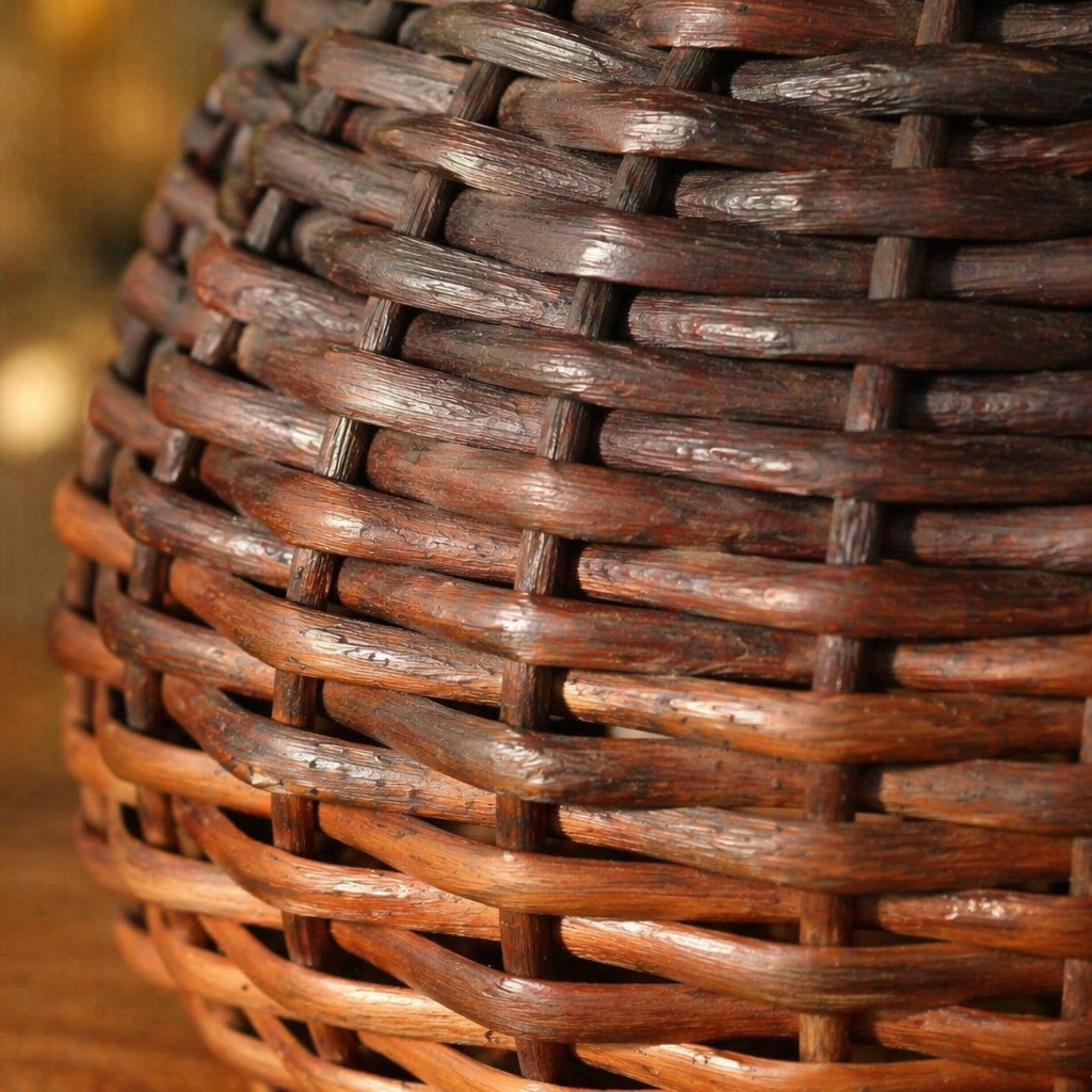 Indigo Ombre Kashmiri Willow Wicker Planters, The Art Wall. Handmade in India by House of Taraasha.