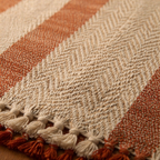 Rust & Off-White Madur Grass Table Mat, The Gathered Table. Handmade in India by House of Taraasha.