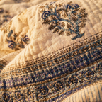 Blue Mist Reversible Jaipuri Razai, The Linen Room. Handmade in India by House of Taraasha.
