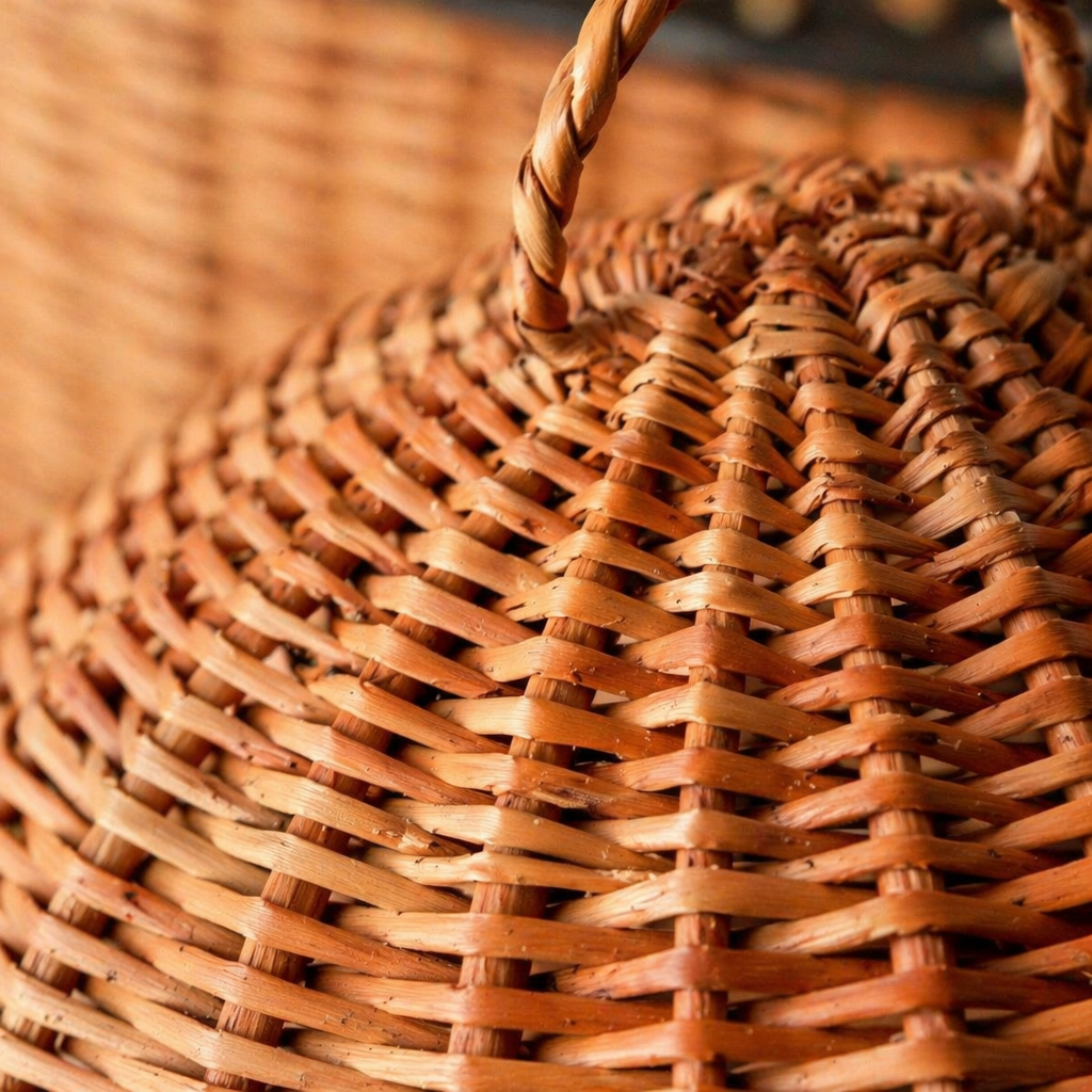 Kashmiri Willow Wicker Cloche & Bread Box, The Wicker House. Handmade in India by House of Taraasha.