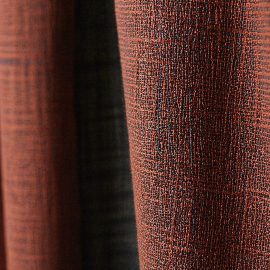 Chintz Navy Blue Hand-Printed Cotton Door Curtain, The Draped Window. Handmade in India by House of Taraasha.