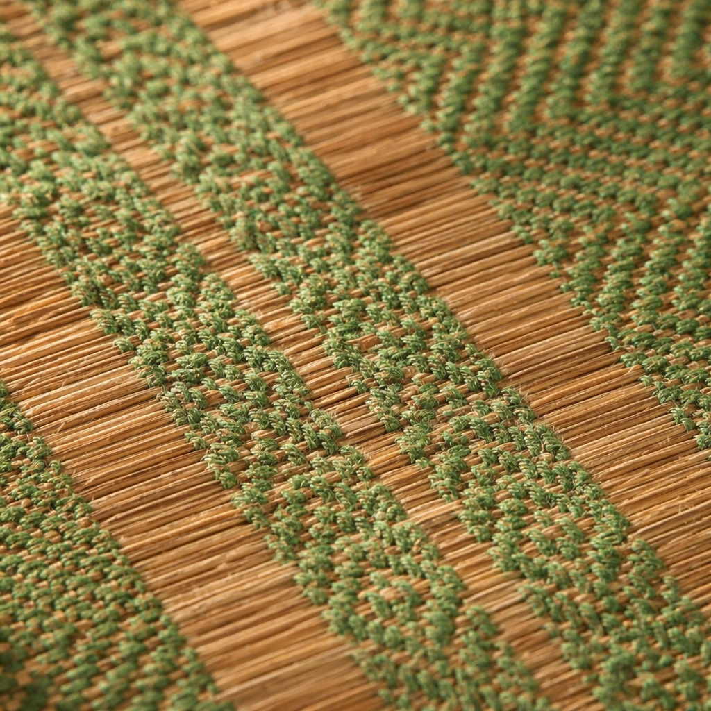Madur Aqua Handwoven Grass Table Runner, The Gathered Table. Handmade in India by House of Taraasha.