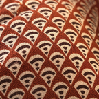 Geometric Maroon Hand Block-Printed Cotton Cushion Cover, The Living Room. Handmade in India by House of Taraasha.