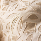 Gudri Cutwork Off-White Cotton Cushion Cover, The Living Room. Handmade in India by House of Taraasha.