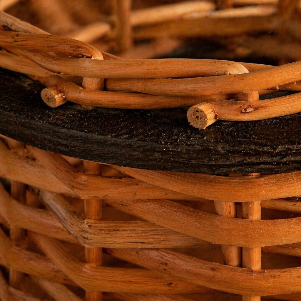 Kashmir Willow Bread Box & Cutlery Caddy, The Wicker House. Handmade in India by House of Taraasha.
